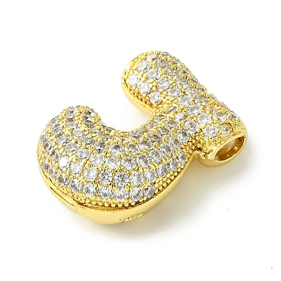 Rack Plating Brass Cubic Zirconia Pendants KK-S378-02G-J-1