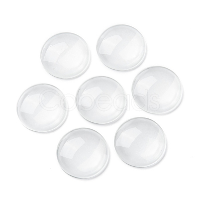 Transparent Glass Cabochons GGLA-R026-30mm-1