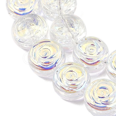 Electroplate Baking Paint Transparent Glass Beads Strands GL-CBA2ED2-05E-1