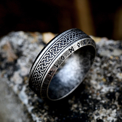 Viking Style Retro 304 Stainless Steel Finger Rings FS-WG40F7A-05-1