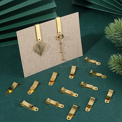 20Pcs Brass Tie Clips KK-SC0007-10C-1