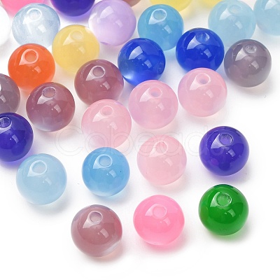 Resin Imitation Cat Eye Beads RESI-C073-03B-1