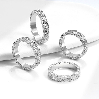 Brass Crushed Ice Pattern Finger Rings FS-WG1F485-10-1
