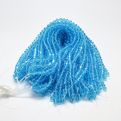Transparent Glass Beads Strands EGLA-A039-T4mm-D19-1