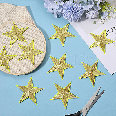 12Pcs Star Shape Cloth Embroidery Applqiues PATC-GF0001-33B-1