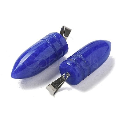 Dyed Natural White Jade Pointed Pendants G-B127-18P-06-1