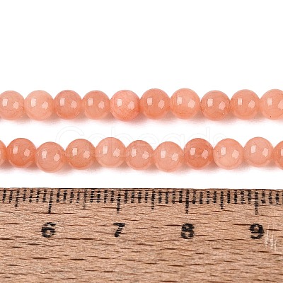Natural Dyed Yellow Jade Gemstone Bead Strands X-G-R271-4mm-Y31-1