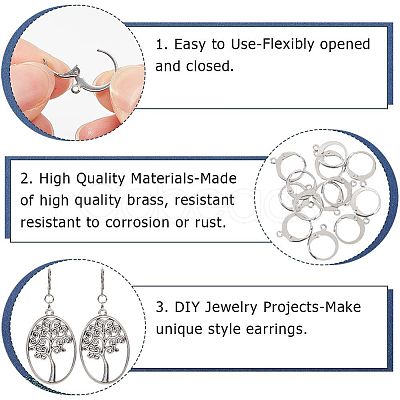 304 Stainless Steel Leverback Earring Findings STAS-SP0001-02A-1