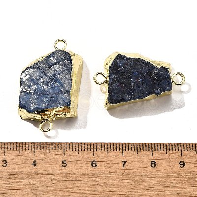 Raw Rough Natural Dyed Quartz Crystal Links Connector Charms G-K189-04LG-04-1