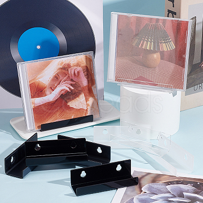 12 Sets 2 Colors Acrylic Vinyl Record Wall Holder AJEW-FG0003-21-1