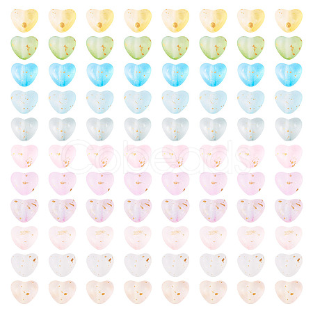 110Pcs 11 Colors Frosted Transparent Acrylic Beads OACR-TA0003-52-1
