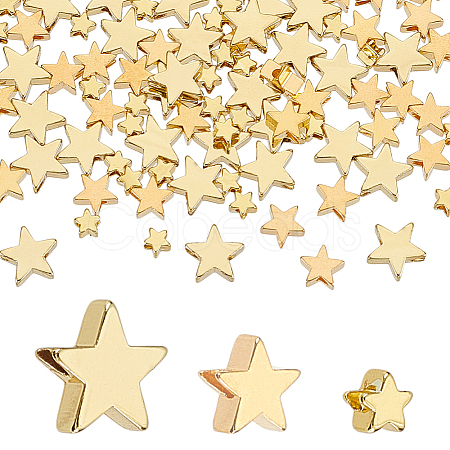 90Pcs 3 Styles Brass Beads KK-AR0004-45A-1