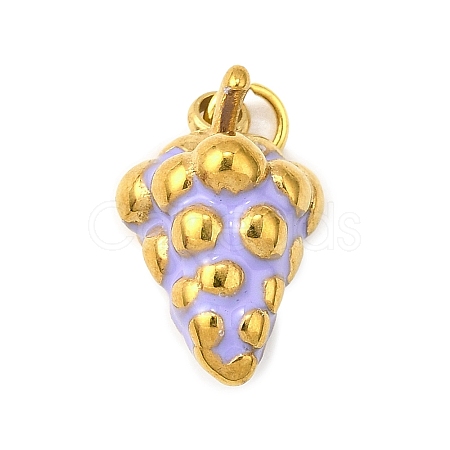 304 Stainless Steel Enamel Charms STAS-M121-11B-G-1