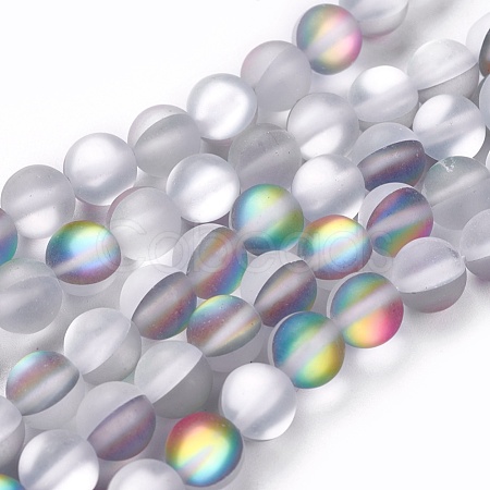 Synthetic Moonstone Beads Strands G-E536-01B-F-1