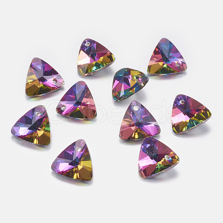 Faceted Glass Rhinestone Charms RGLA-F050-B-001VO-1