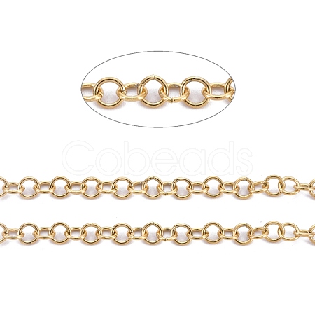 PVD Vacuum Plating 304 Stainless Steel Rolo Chains CHS-F011-08B-G-1