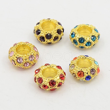 Alloy Rhinestone European Beads CPDL-H011-1