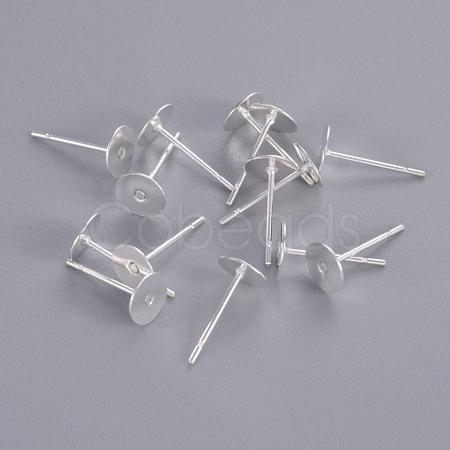 Stud Earring Settings KK-C2896-S-1-1