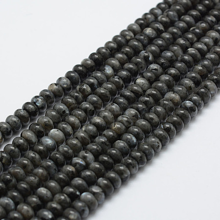 Natural Larvikite Beads Strands X-G-G665-06-6x4mm-1