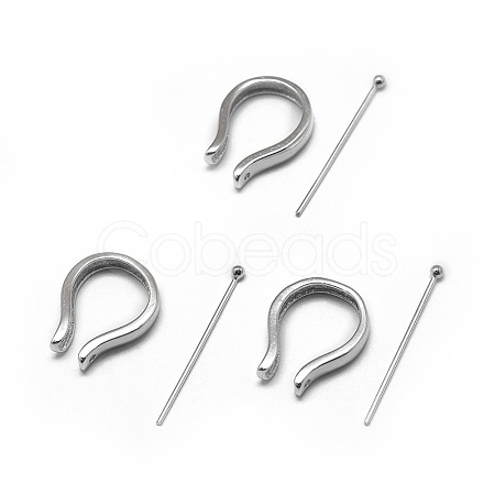 Rhodium Plated 925 Sterling Silver Pendant Bails STER-L057-081B-P-1