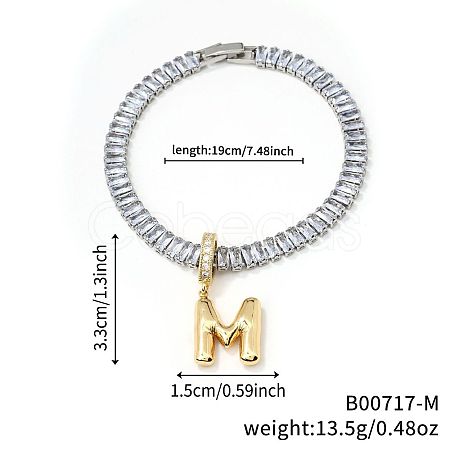 Fashionable Brass Charm Bracelets LI7211-13-1