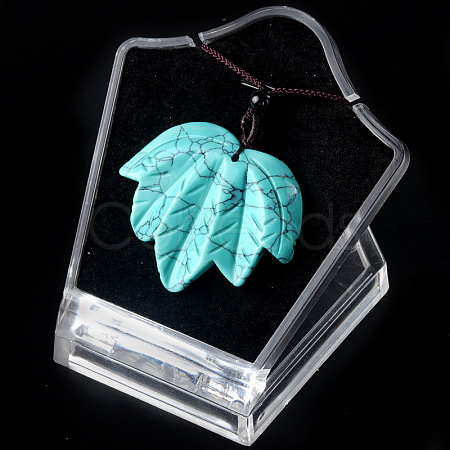 Synthetic Turquoise Pendants Necklaces PW-WG25252-14-1