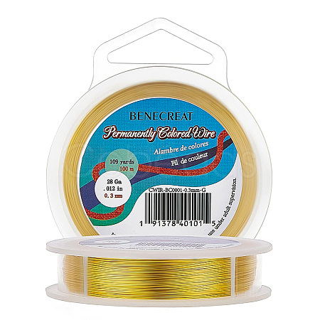 Round Craft Copper Wire CWIR-BC0001-0.3mm-G-1
