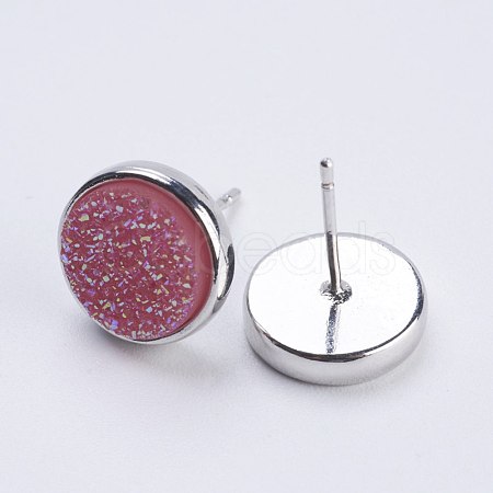 Druzy Resin Earrings KK-E724-S-02P-1