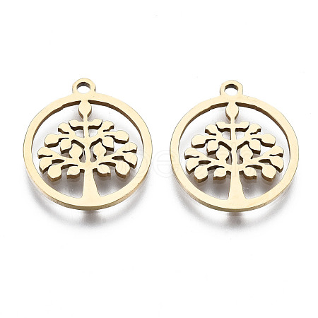 201 Stainless Steel Pendants STAS-T044-189G-1