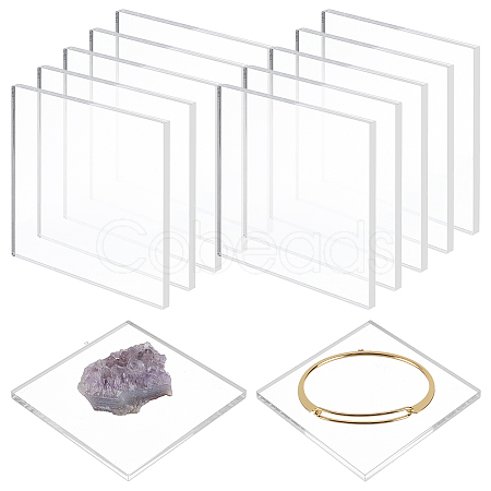 12Pcs Acrylic Display Pedestals ODIS-FG0002-17-1