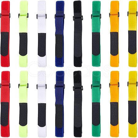 SUPERFINDING 16Pcs 8 Color Reusable Nylon Cable Ties FIND-FH0002-20-1