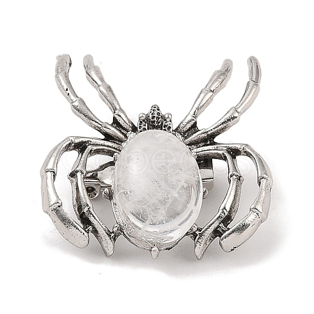 Natural Quartz Crystal Brooches G-A224-01AS-14-1