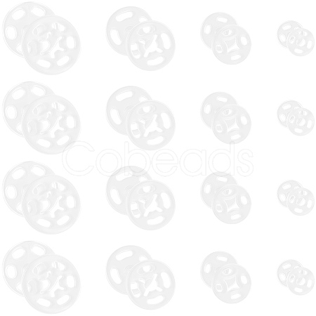 80Sets 4 Styles Resin Snap Buttons FIND-CY0001-44-1