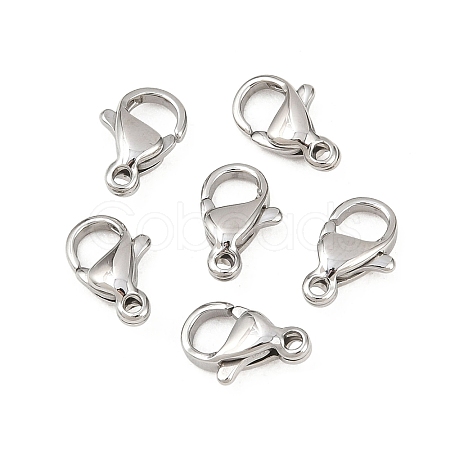 Non-Tarnish 316 Surgical Stainless Steel Lobster Claw Clasps X-STAS-316-FL10A-1