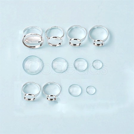 ARRICRAFT 120Pcs 12 Style DIY Finger Ring Making Kits DIY-AR0001-60-1