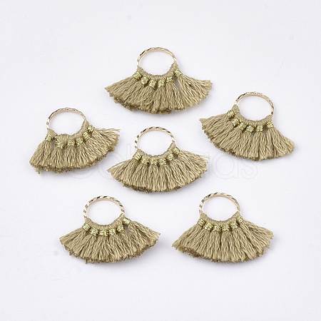 Polycotton(Polyester Cotton) Tassel Pendants Decorations FIND-S302-11R-1