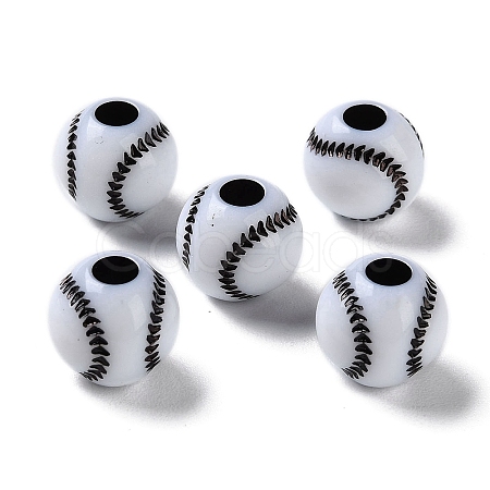 Opaque Acrylic European Beads SACR-P031-25A-02-1