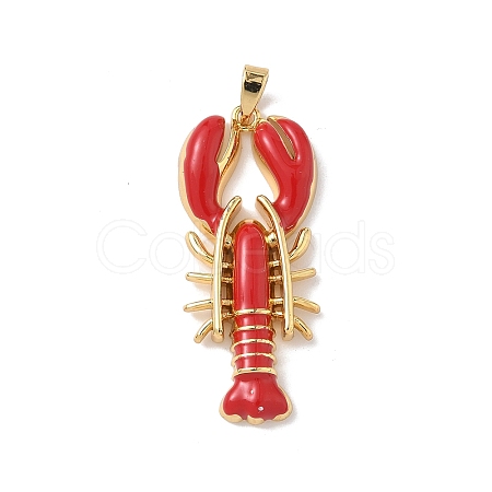 Brass Enamel Pendants X-KK-Z124-01G-01-1