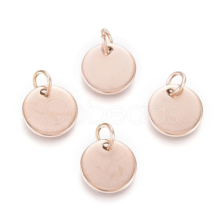 Ion Plating(IP) 304 Stainless Steel Charms EJEW-L238-03C-RG-1
