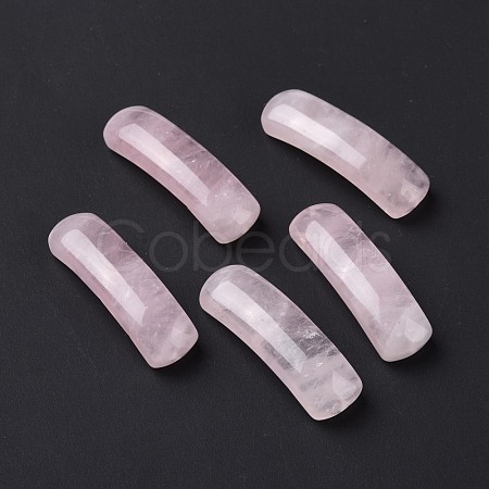 Natural Rose Quartz Connector Charms G-D460-02L-1
