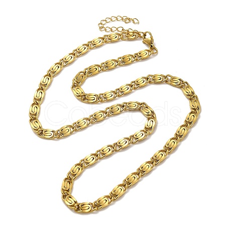 Ion Plating(IP)  304 Stainless Steel Lumachina Chain Necklaces NJEW-C060-01C-G-1