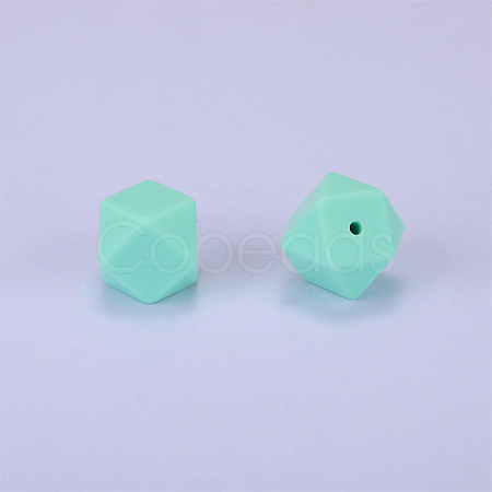 Hexagonal Silicone Focal Beads SI-JX0020A-38-1
