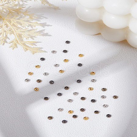 40Pcs 4 Colors Alloy Mini Buttons FIND-LP0003-85-1