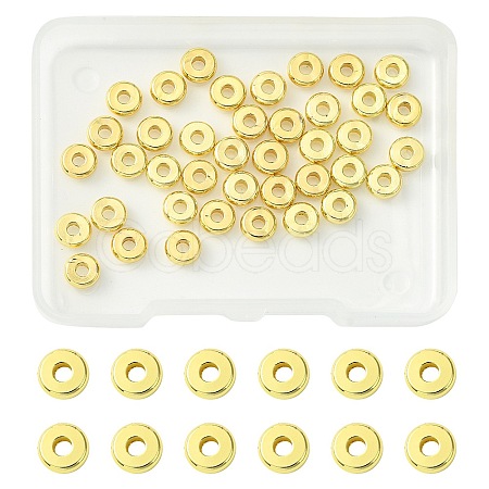 40Pcs 2 Styles Brass Spacer Beads KK-CJ0002-21-1