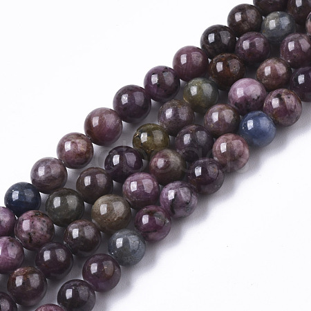 Natural Red Corundum/Ruby and Sapphire Beads Strands G-R465-26A-1