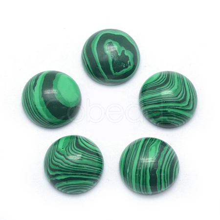 Synthetic Malachite Cabochons G-P393-R49-10MM-1