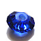 Imitation Austrian Crystal Beads, Grade AAA, K9 Glass, Faceted, Flat Round, Blue, 4.5x2.5mm, Hole: 0.7~0.9mm