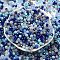 Glass Beads, Faceted, Rondelle, Light Blue, 4x3mm, Hole: 0.4mm, about 6800pcs/500g