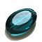 K9 Glass, Imitation Austrian Crystal Beads, Grade AAA, Faceted, Oval, Dark Cyan, 13x10x5mm, Hole: 0.9~1mm