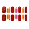 Full Wrap Gradient Nail Polish Stickers, Tartan Snowflake Leopard Print Self-Adhesive Glitter Powder Gel Nail Art Decals, for Nail Tips Decorations, Red, 24x8mm, 14pcs/sheet